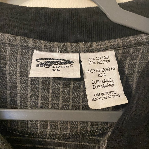 Vintage VTG 1990s Pro Edge Gray Cleveland Indians Chief Wahoo Polo Size XL - Picture 3 of 3